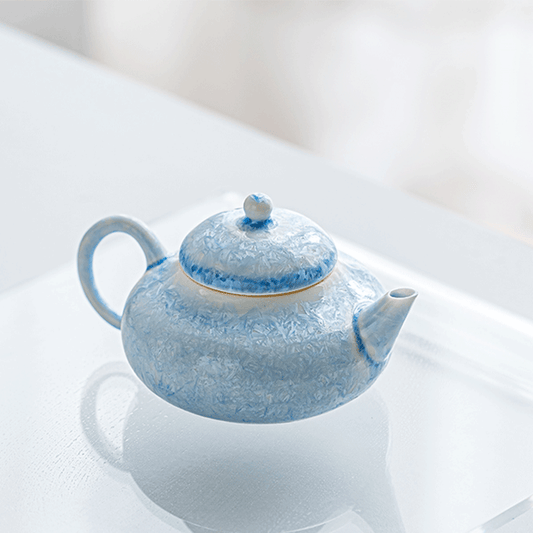 Blue Crystalline Glaze Gradient Teapot