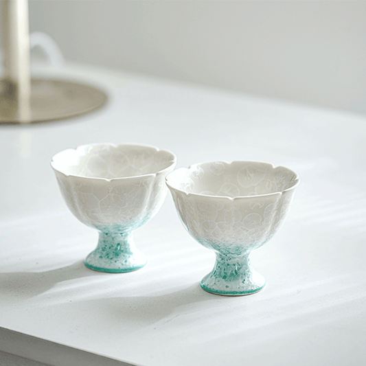 Green Crystalline Glaze Master Tea Cup