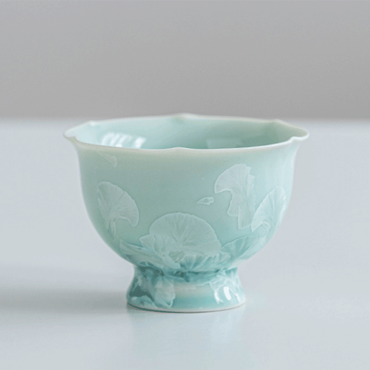 Green Crystalline Glaze Master Tea Cup