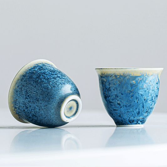 Dark Blue Crystalline Glaze Master Tea Cup