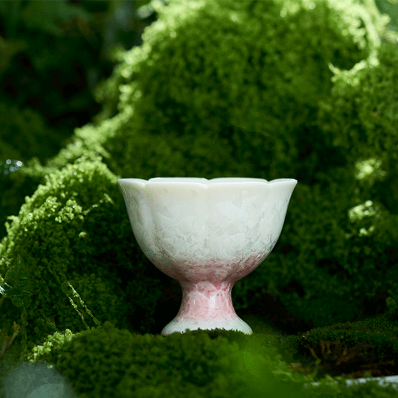Pink Crystalline Glaze Master Tea Cup