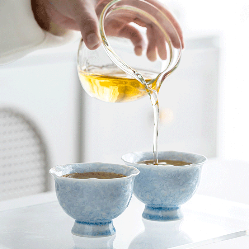 Blue Crystalline Glaze Master Tea Cup