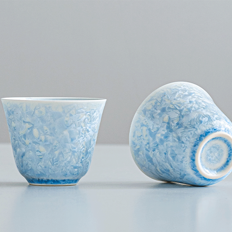 Dark Blue Crystalline Glaze Master Tea Cup