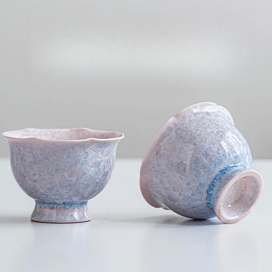 Pink Crystalline Glaze Master Tea Cup