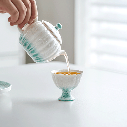 Green Crystalline Glaze Master Tea Cup
