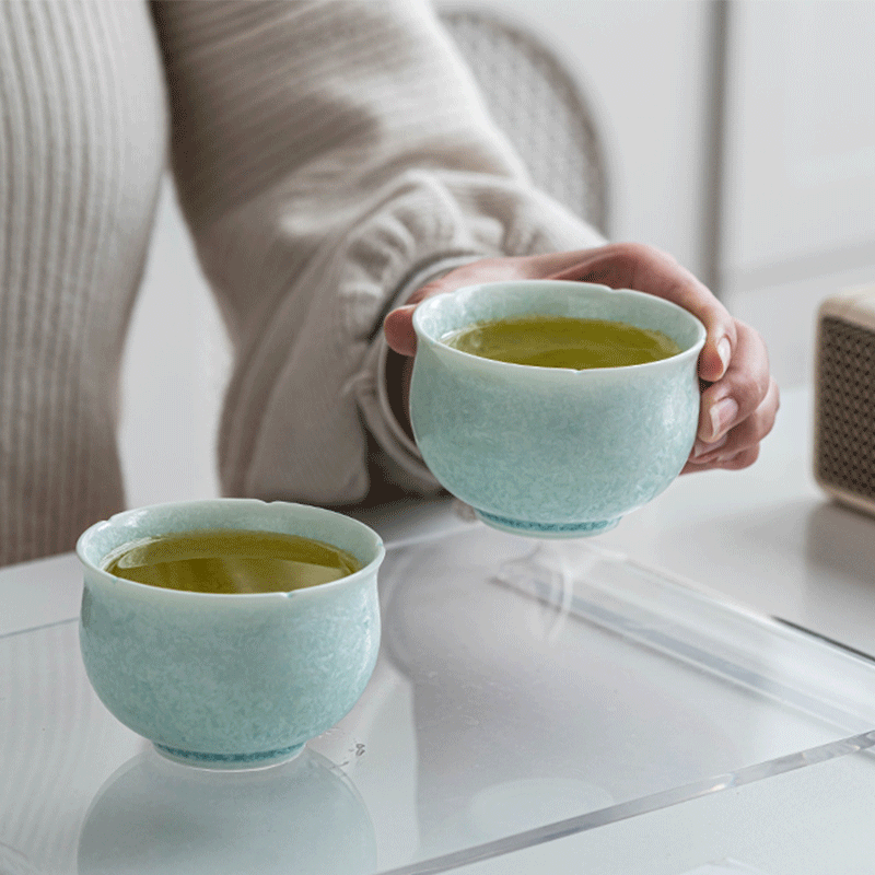Green Crystalline Glaze Master Tea Cup