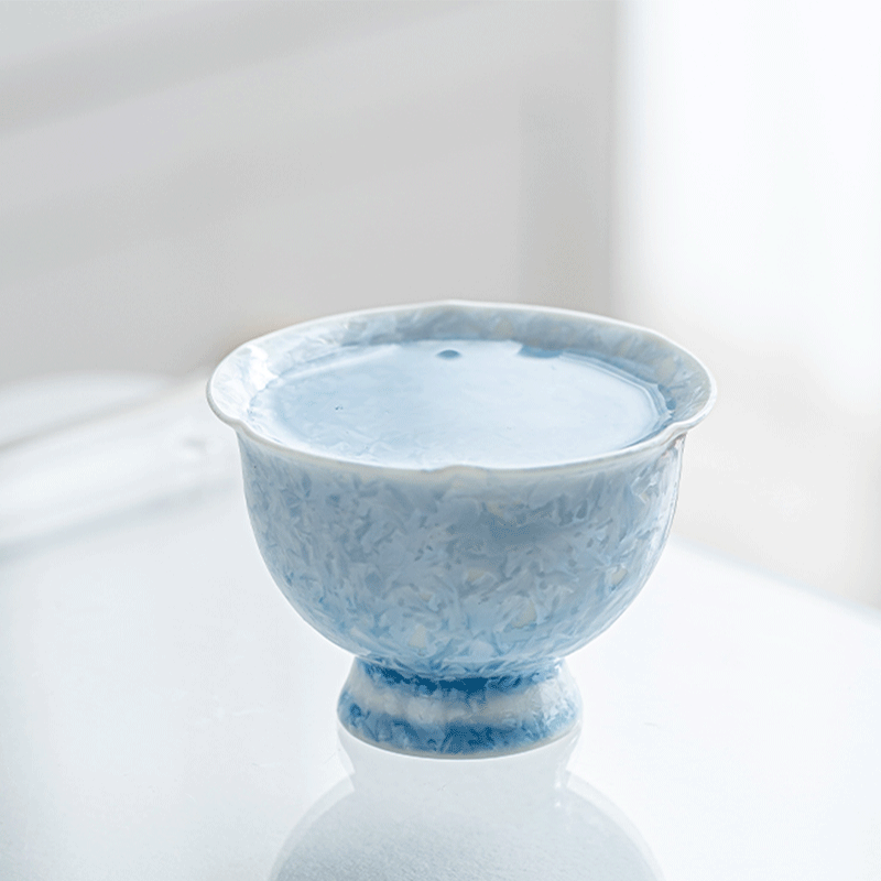 Blue Crystalline Glaze Master Tea Cup