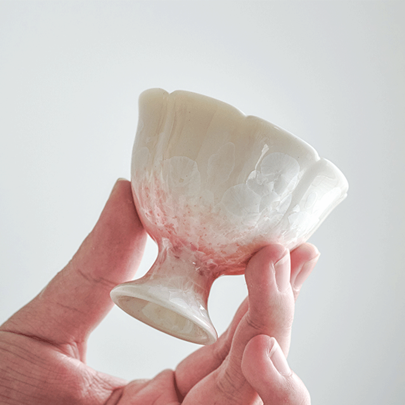 Pink Crystalline Glaze Master Tea Cup