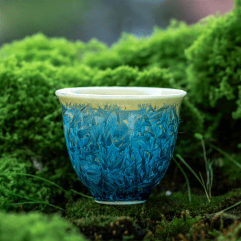 Dark Blue Crystalline Glaze Master Tea Cup
