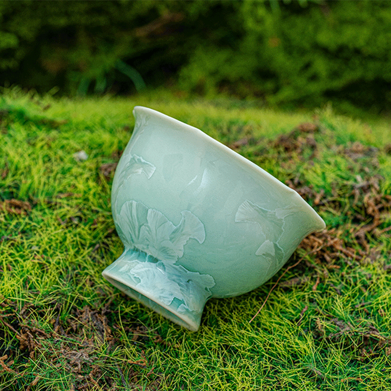 Green Crystalline Glaze Master Tea Cup