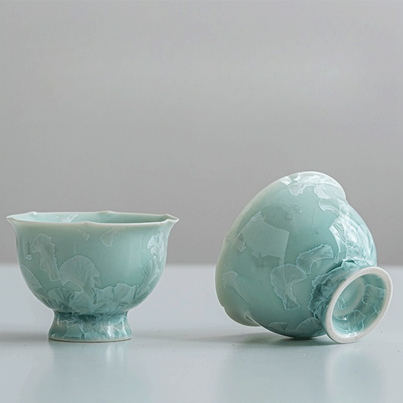 Green Crystalline Glaze Master Tea Cup