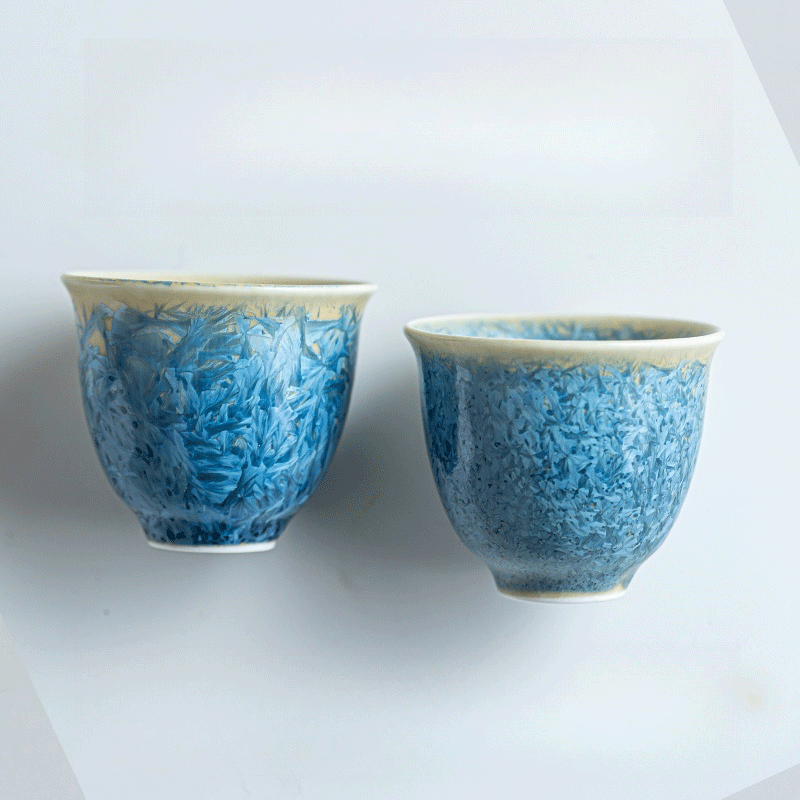 Dark Blue Crystalline Glaze Master Tea Cup