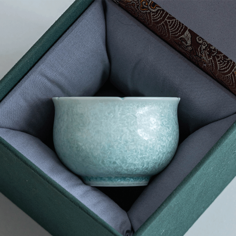 Green Crystalline Glaze Master Tea Cup