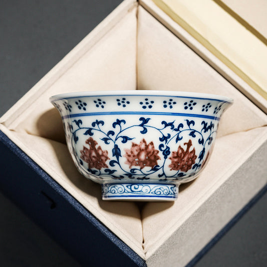 Red Lotus Blue & White Master Cup