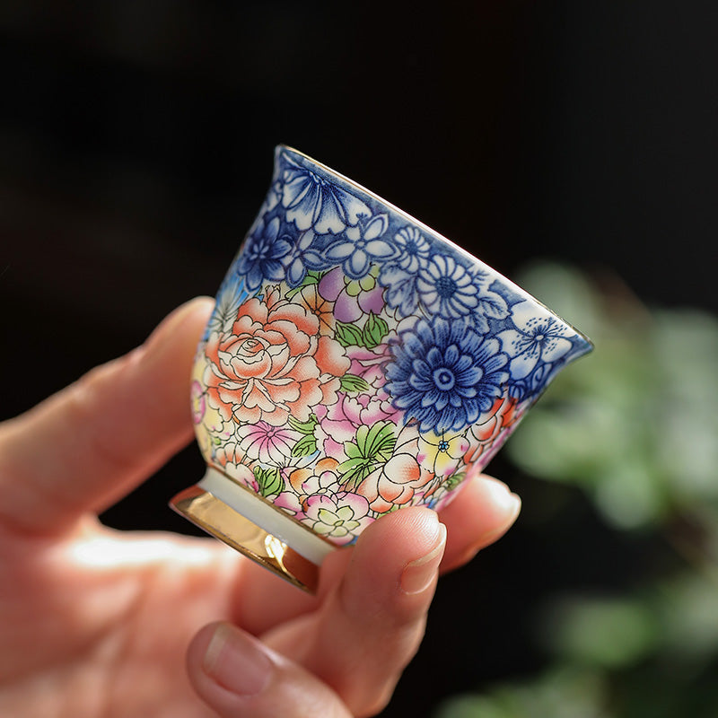 Floral Blue & White Master Cup