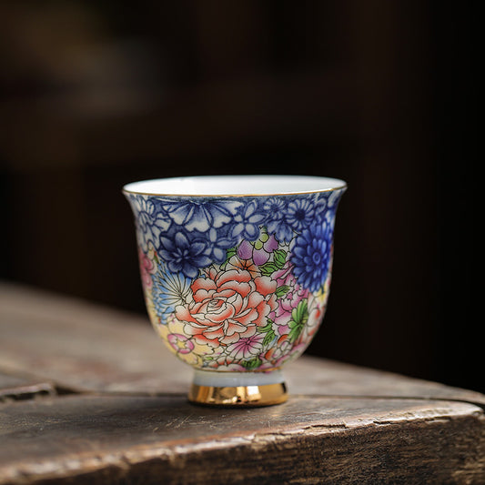 Floral Blue & White Master Cup