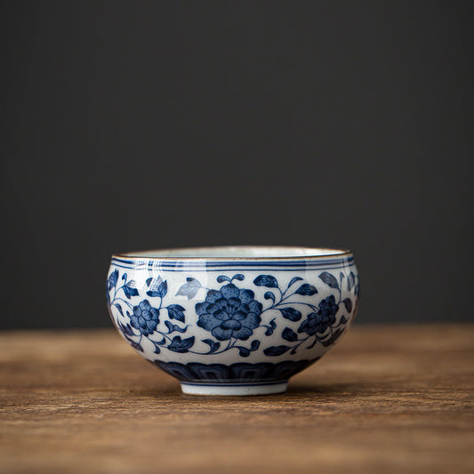 Intertwined Lotus Blue & White Master Cup