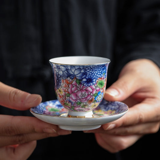 Floral Blue & White Master Cup
